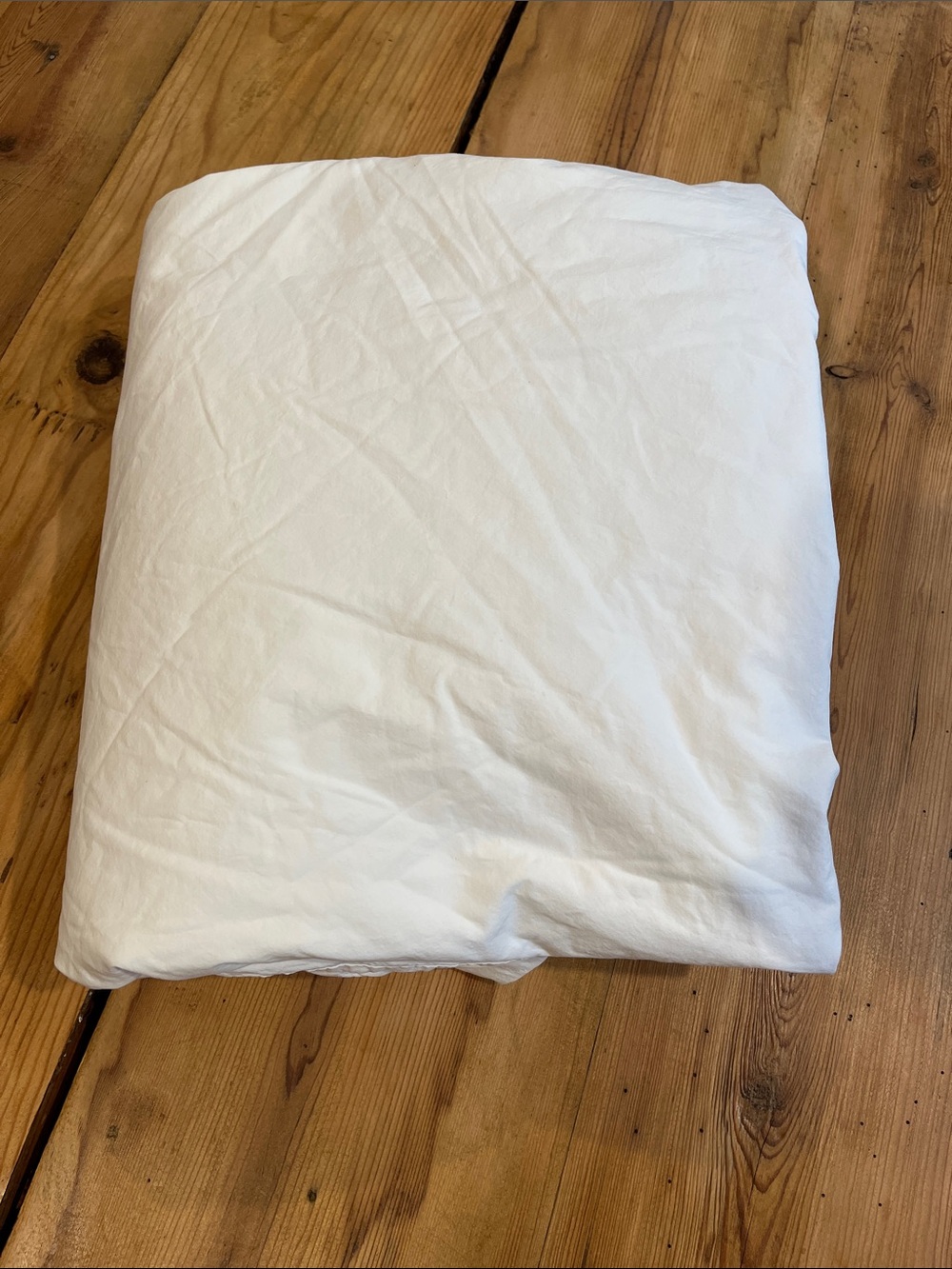 SERENA & LILY *King* Solid White Percale Duvet Cover 100% Cotton